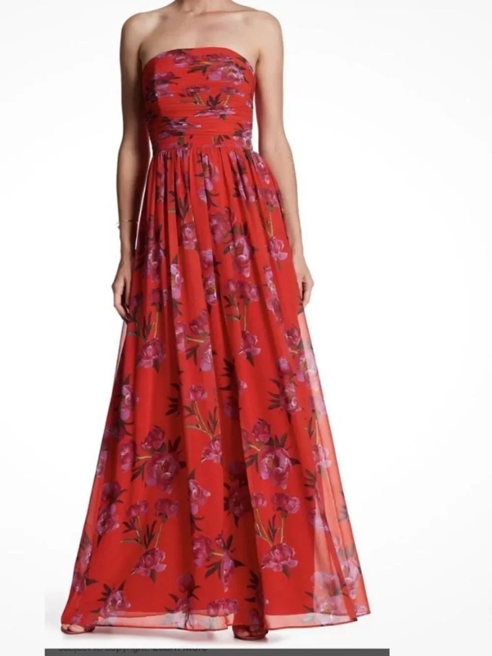 ERIN Erin Fetherston Red Floral Cottagecore Romantic Wedding Guest Maxi Dress 12